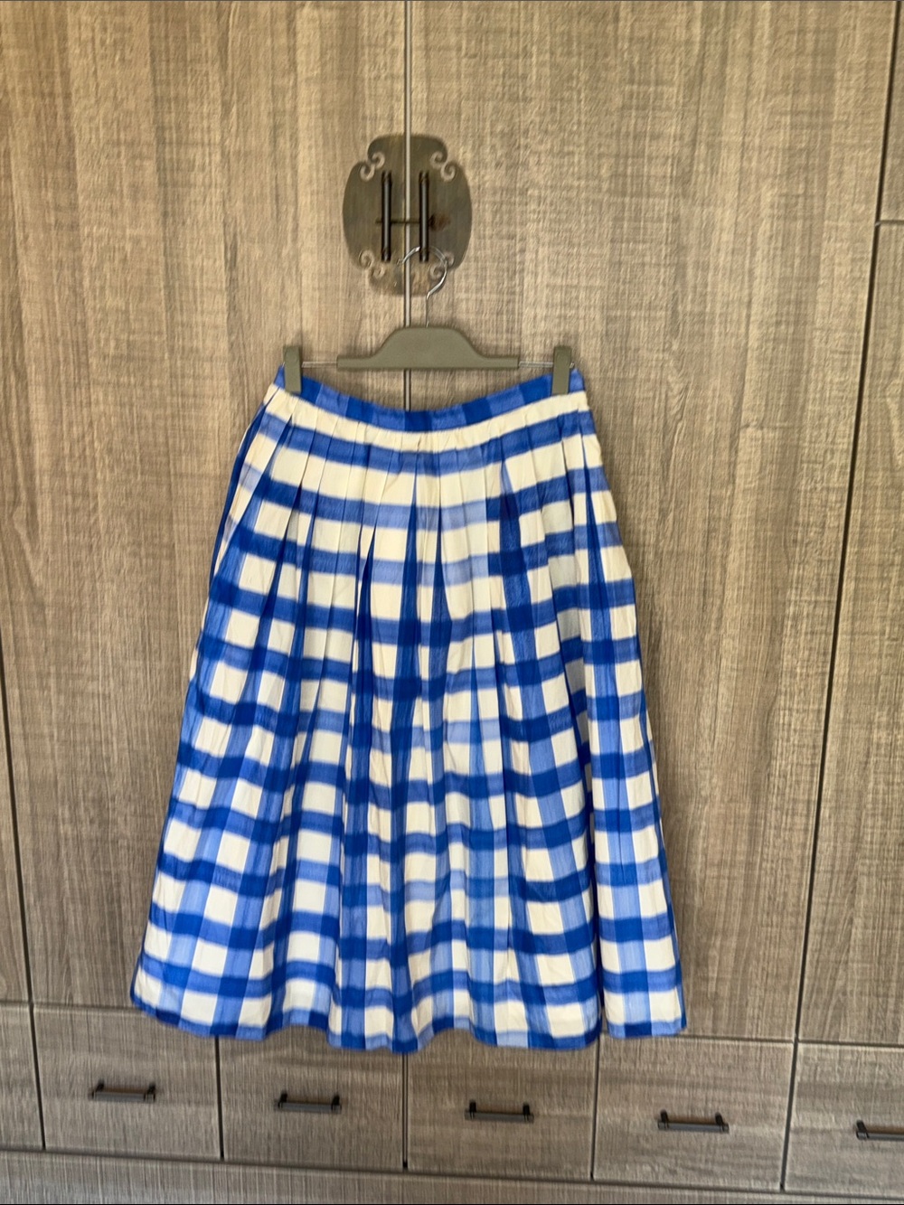 Zara Plaid Checkered Midi Skirt